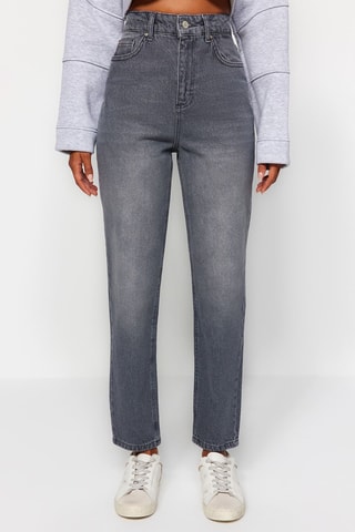 Jean mom - Gris