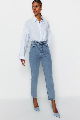 Jean mom - Indigo