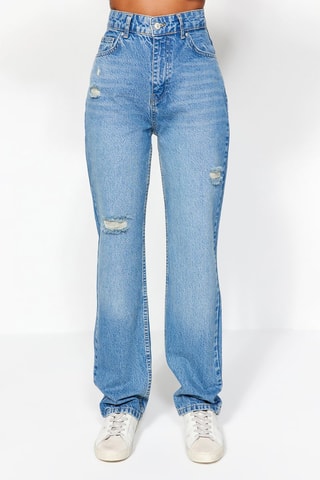 Jean wide legs taille haute Ciel