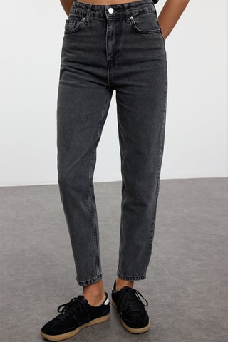 Jean mom - Gris
