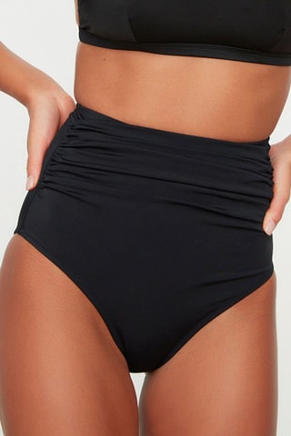 Parte de baixo de biquíni de cintura subida Preto