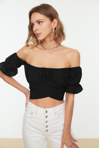 Crop top Noir