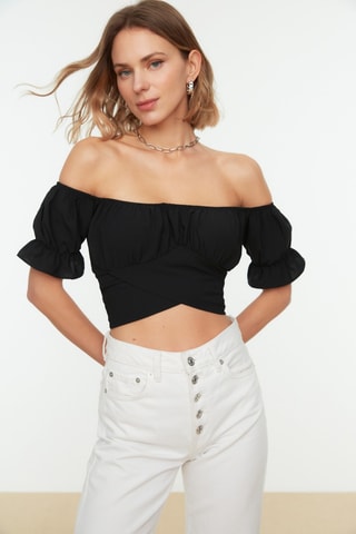 Crop top Noir