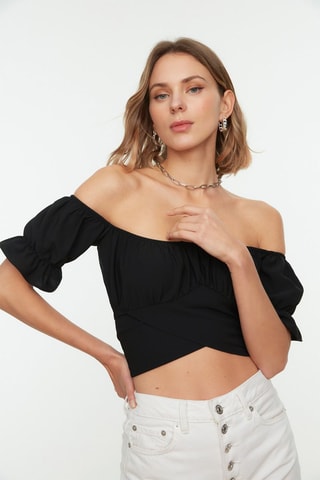 Crop top Noir