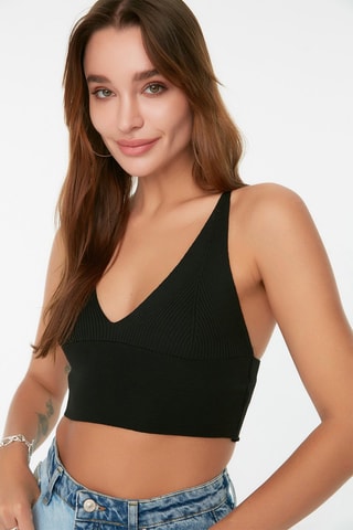 Crop top Noir