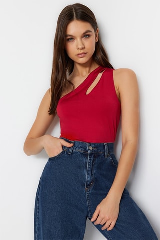 Top asymétrique - Rouge
