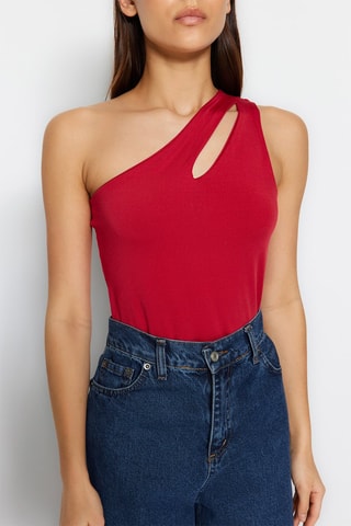 Top asymétrique - Rouge