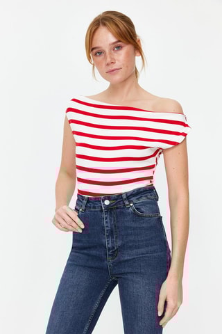 Top - Rouge et blanc