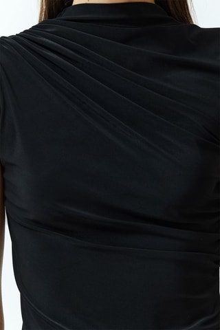 Top en velours - Noir