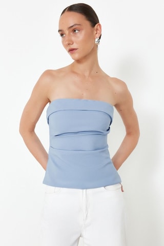 Top bustier - Bleu clair