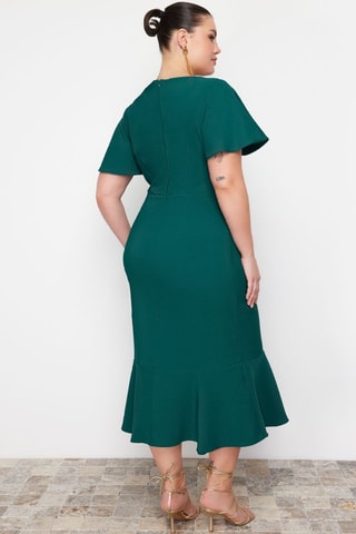 Vestido midi - Verde-escuro