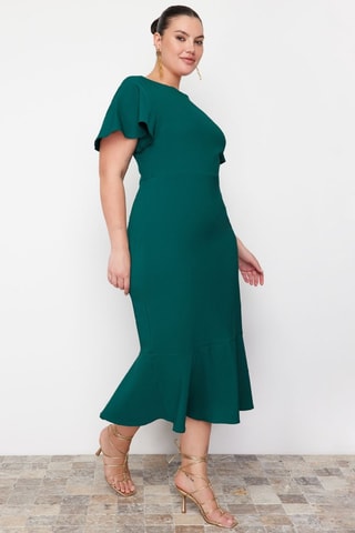 Vestido midi - Verde-escuro