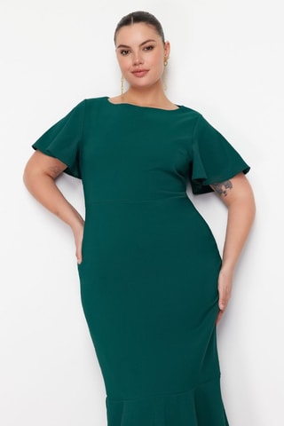 Vestido midi - Verde-escuro