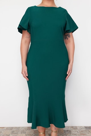 Vestido midi - Verde-escuro