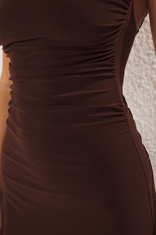 Vestido comprido - Castanho
