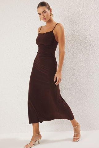 Vestido comprido - Castanho