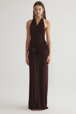 Vestido comprido - Castanho