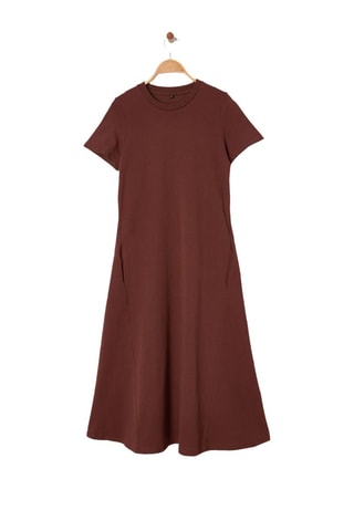Vestido midi - Castanho