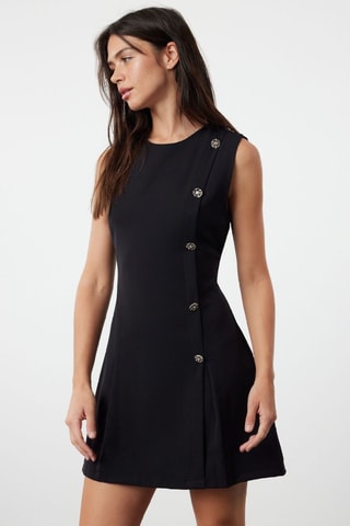 Vestido estilo patinadora - Preto