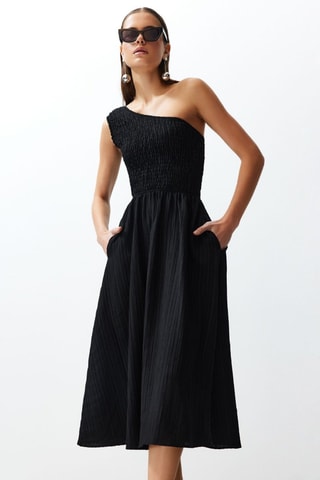 Vestido assimétrico - Preto