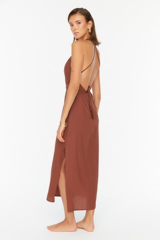 Vestido de praia Castanho