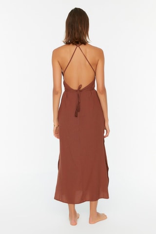 Vestido de praia Castanho