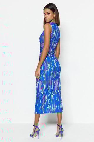 Vestido midi Azul-marinho