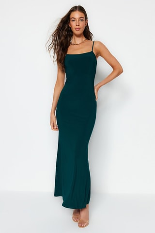 Vestido comprido Verde-esmeralda
