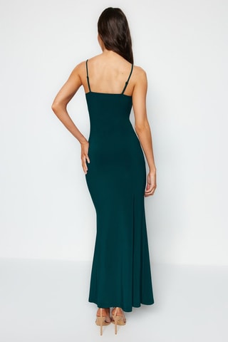 Vestido comprido Verde-esmeralda