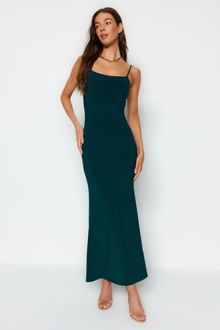 Vestido comprido Verde-esmeralda