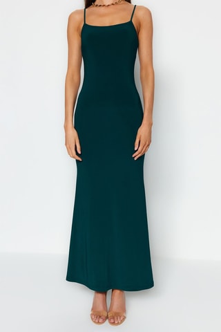 Vestido comprido Verde-esmeralda