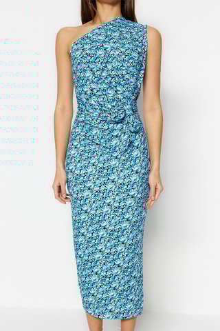 Robe asymétrique - Bleu