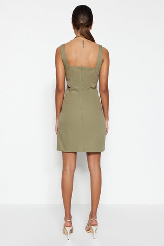 Vestido direito - Caqui