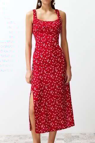 Vestido midi - Vermelho