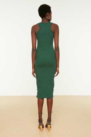 Vestido justo Verde-escuro