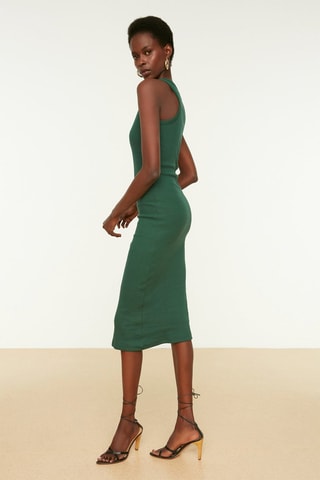Vestido justo Verde-escuro