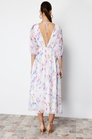 Vestido comprido regular - Cru