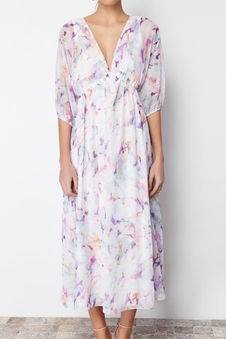 Vestido comprido regular - Cru