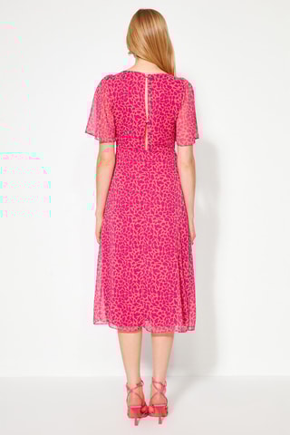Vestido midi Fúcsia