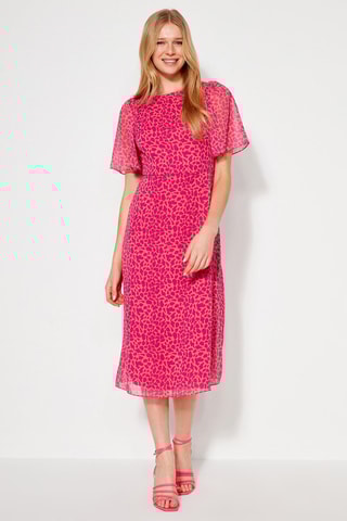 Vestido midi Fúcsia