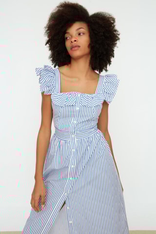 Vestido-camisa - Azul
