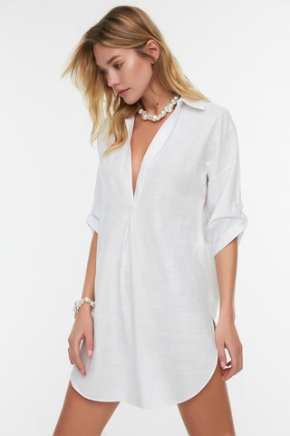 Vestido direito Branco
