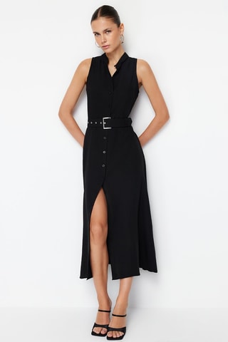 Vestido-camisa - Preto