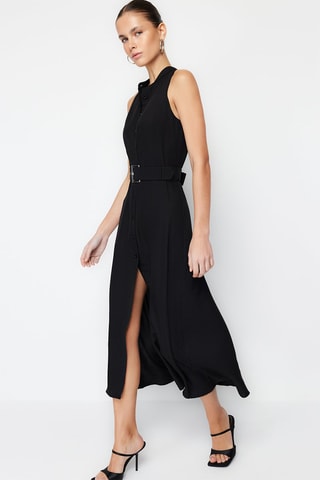 Vestido-camisa - Preto