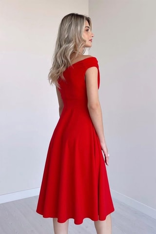 Vestido estilo patinadora - Vermelho