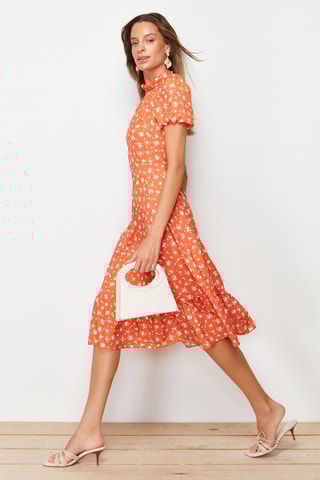 Vestido midi - Laranja