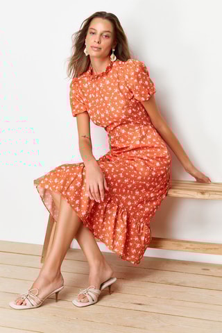 Vestido midi - Laranja