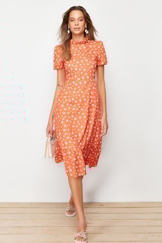 Vestido midi - Laranja