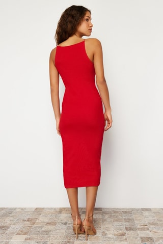 Robe fourreau - Rouge