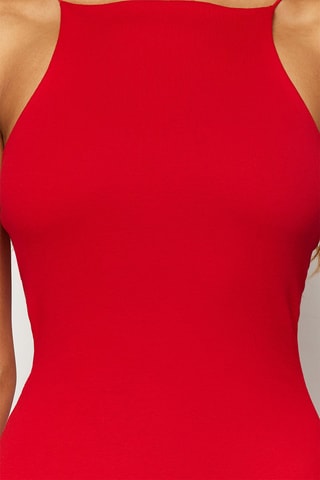 Robe fourreau - Rouge
